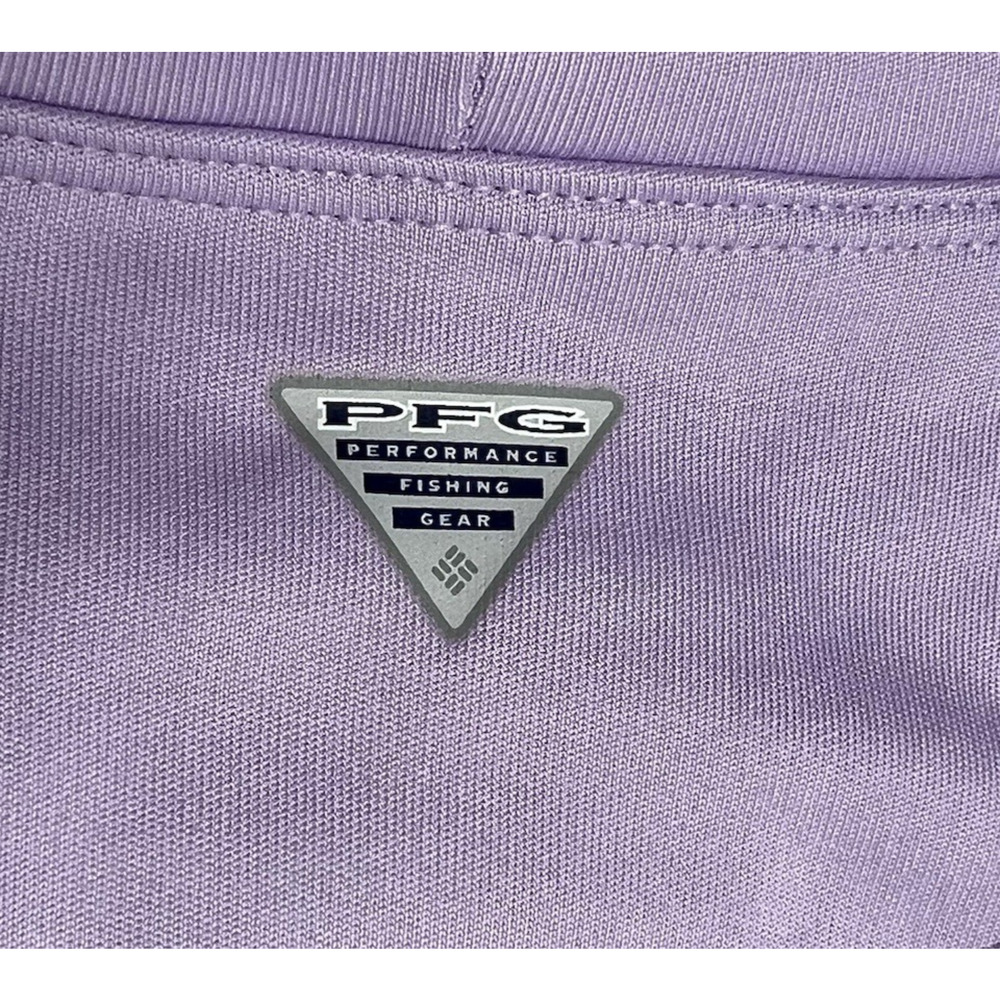 Columbia PFG Omni-Shade Base Layer Long Sleeve Shirt Top Lavender Women's Size L - Picture 7 of 7